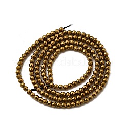 Electroplated Synthetic Non-magnetic Hematite Beads Strands&nbsp;G-H001-51B