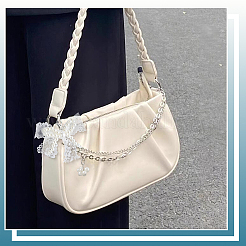 8Pcs 4 Styles ABS Imitation Pearl & Polyester Pendant Decorations&nbsp;HJEW-GF0001-53
