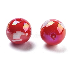 Christmas Theme UV Plating Acrylic Beads&nbsp;OACR-M022-08B
