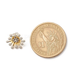 真鍮製エナメルチャーム  真鍮＆合金パーツ  花  ミックスカラー  8x14x12.5mm  穴：2mm&nbsp;PALLOY-JF01705
