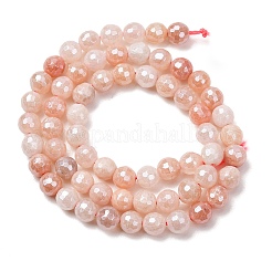 Electroplated Natural Pink Aventurine Beads Strands&nbsp;G-B191-A05-6mm