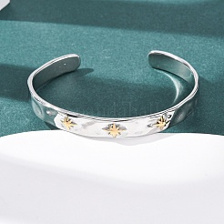 304 Stainless Steel Cuff Bangles for Women&nbsp;BJEW-P377-02A