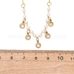 304 Stainless Steel Crystal Rhinestone Pendant Necklaces for Women&nbsp;NJEW-F378-01G-03