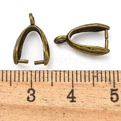 ペンダント作成のためのグレードAA真鍮アイスピックピンチベイル  カドミウムフリー＆ニッケルフリー＆鉛フリー  アンティークブロンズ  14x7x5mm  穴：2mm  ピン：1mm&nbsp;KK-M008-b-06AB-NR