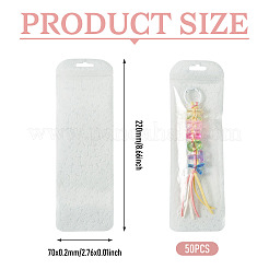 PPプラスチック製腕時計バンド収納用再封可能袋 50個  長方形  ホワイト  22x7x0.02cm&nbsp;ABAG-TADJ0003-01B
