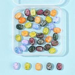 40Pcs 5 Colors Baking Paint Glass Seed Beads&nbsp;GLAA-FS0002-27