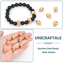 8Pcs 304 Stainless Steel Beads&nbsp;STAS-UN0059-64C