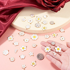 64Pcs 16 Styles Alloy Enamel Pendants&nbsp;ENAM-TA0004-13