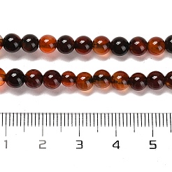 天然石カーネリアンビーズ連売り  ラウンド  染め＆加熱  5mm  穴：1.2mm  約78個/連  15.04''（38.2センチメートル）&nbsp;X-G-B079-A03-01