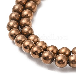 Electroplate Synthetic Non-magnetic Hematite Beads Strands&nbsp;G-E602-04G