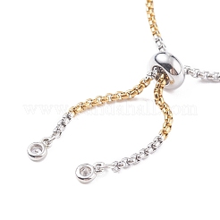 304 Stainless Steel Box Chains Slider Bracelet Making&nbsp;AJEW-JB01118-02