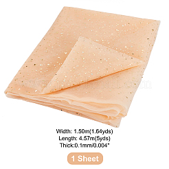 Star & Moon Pattern Polyester Mesh Fabrics&nbsp;DIY-WH0491-54B