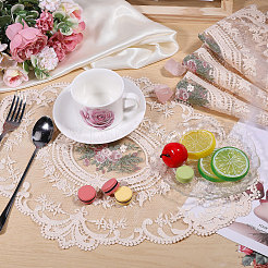 Polyester Flower Coasters&nbsp;AJEW-WH0609-184