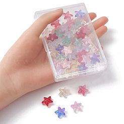50Pcs 9 Colors Transparent Spray Painted Glass Beads&nbsp;GLAA-YW0001-96