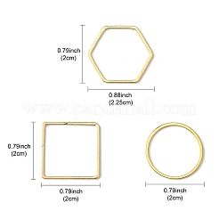 60Pcs 3 Styles Brass Linking Rings&nbsp;KK-YW0002-32