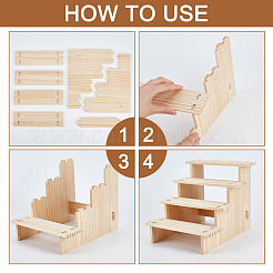 4-Tier Wood Model Toy Display Riser&nbsp;ODIS-WH0329-66B