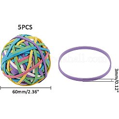 弾性ゴムバンドボール  カラフル  ボール：50~60mm  5個/セット&nbsp;EW-PH0002-01