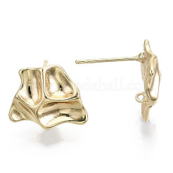 Brass Stud Earring Findings&nbsp;KK-N232-116-NF
