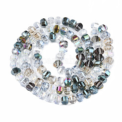 Electroplate Transparent Glass Beads Strands&nbsp;EGLA-S174-25