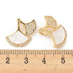 Brass Micro Pave Cubic Zirconia Pendants&nbsp;KK-P250-20G-01