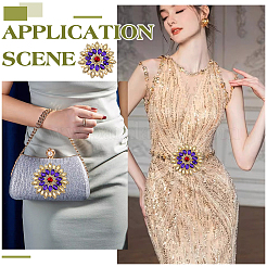 2Pcs Alloy Glass Rhinestone Cabochons&nbsp;FIND-FG0004-83G