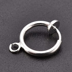 Brass Clip-on Hoop Earring Findings&nbsp;X-KK-P102-01S