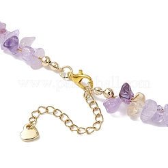 Natural Ametrine Chip Beaded Necklaces&nbsp;NJEW-JN05509