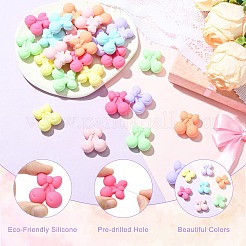 28Pcs 7 Colors Cherry Food Grade Eco-Friendly Silicone Focal Beads&nbsp;SIL-CJ0003-19