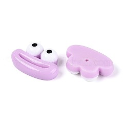 不透明樹脂デコデンカボション  カエル  プラム  28~29.5x19~19.5x8~8.5mm&nbsp;RESI-N051-15B