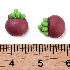 蓄光樹脂デコデンカボション  暗闇で光る果物  マンゴスチン  10x7.5x3.5mm&nbsp;RESI-K036-29H