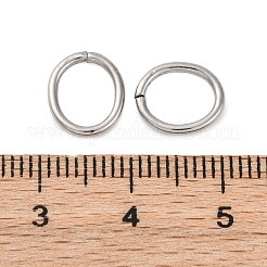 304ステンレススチールオープン丸カン  オーバル  ステンレス鋼色  10x8.5x1.2mm  17ゲージ  内径：7.5x6mm&nbsp;STAS-L234-144-144M