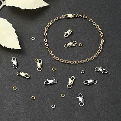 真鍮カニカン  丸カン付き  14KGP本金メッキ  4~12x4~6x0.8~3mm  穴：2.4~3mm&nbsp;DIY-YW0009-37G