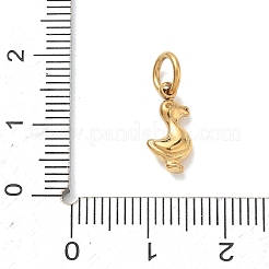 304ステンレスペンダント  金のチャーム  アヒル  12.5x6x3mm  穴：3.5mm&nbsp;STAS-C180-02B-G