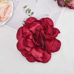 Flower Polyester Brooches&nbsp;JEWB-WH20008-04C
