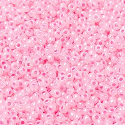 MIYUKIラウンドロカイユビーズ  日本製シードビーズ  （rr518)綿あめピンク裏地  8/0  3mm  穴：1mm  約422~455PCS /ボトル  10 G /ボトル&nbsp;SEED-JP0009-RR0518