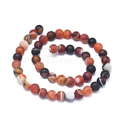 Natural Banded Agate/Striped Agate Beads Strands&nbsp;X-G-D0005-30-8mm