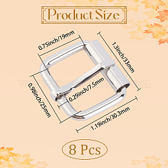 8Pcs Roller Buckles for Bag Strap Connector&nbsp;IFIN-CL0001-13
