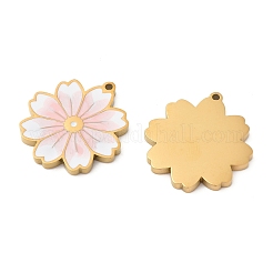 304 Stainless Steel Enamel Pendants&nbsp;STAS-S156-01G-06