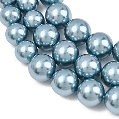 Electroplated Shell Pearl Graduated Beads Strands&nbsp;BSHE-C011-04-04