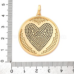 Brass Micro Pave Cubic Zirconia Pendants&nbsp;KK-U076-15G