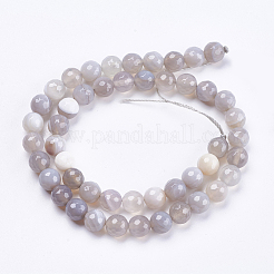 Natural Striped Agate/Banded Agate Beads Strands&nbsp;G-P364-06-8mm