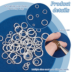 180Pcs 6 Styles Rack Plating Brass Open Jump Rings&nbsp;KK-PH0010-06