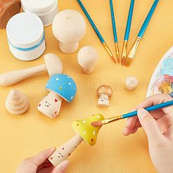 8Pcs Mushroom & Christmas Tree Schima Superba Wooden Children Toys&nbsp;WOOD-NB0001-75