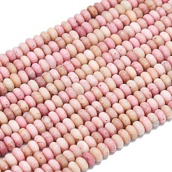天然石ロードナイトビーズ連売り  艶消し  ロンデル  4x2mm  穴：0.9mm  約167~173個/連  15.16''~15.35''（38.5~39センチメートル）&nbsp;G-P575-A18-4x2mm