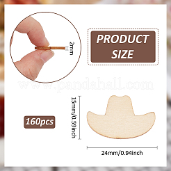 160Pcs Unfinished Wooden Pieces&nbsp;WOOD-BC0001-31B