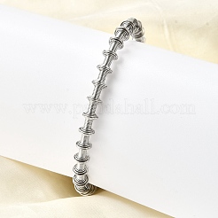304 Stainless Steel Open Cuff Bangles for Woman&nbsp;BJEW-M113-02P