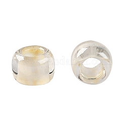 TOHOラウンドシードビーズ  日本製シードビーズ  （352)つの内側の色のクリスタル/バターイエロー  15/0  1.5mm  穴：0.7mm  約3000個/10g&nbsp;X-SEED-TR15-0352