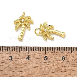Brass Micro Pave Clear Cubic Zirconia Pendants&nbsp;KK-CBAD9DF-10G