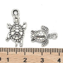 合金のチベット風チャーム  カメ＆カメ  混合スタイル  ミックスカラー  15~43x9~28x2~9mm  穴：2~3mm&nbsp;TIBEP-MSMC021-13