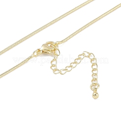 Brass Round Snake Chain Necklaces&nbsp;NJEW-U008-02G